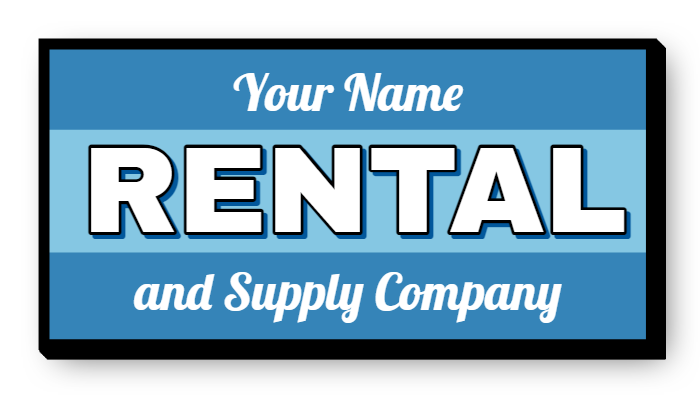 Rental Single Face Lit Cabinet Sign