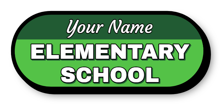 Elementary School Single Face Lit Shape Cabinet Sign