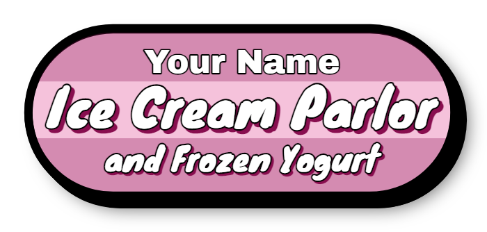 Ice Cream Parlor Single Sided Lit Shaped Cabinet Sign