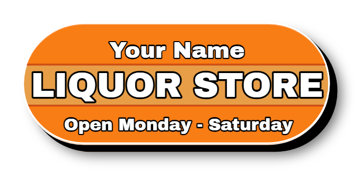 Liquor Store Lit Shape Sign