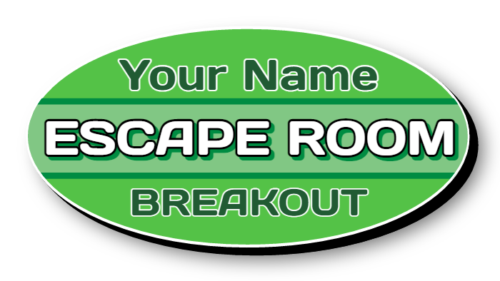 Escape Room Lit Shape Sign