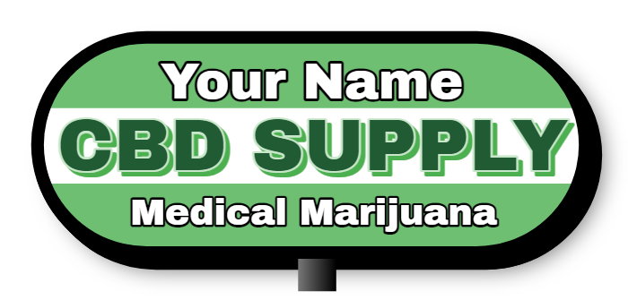 CBD Supply Double Faced Lit Shape Cabinet Sign