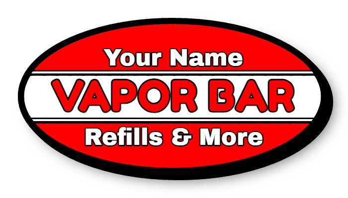 Vapor Bar Single Face Lit Shaped Cabinet Sign