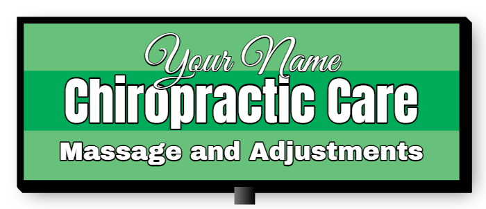 Chiropractic Care Double Faced Lit Cabinet Sign
