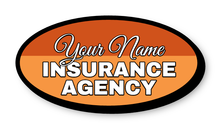 Insurance Agency Single Face Lit Shaped Cabinet Sign