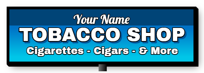 Tobacco Shop Double Faced Lit Cabinet Sign