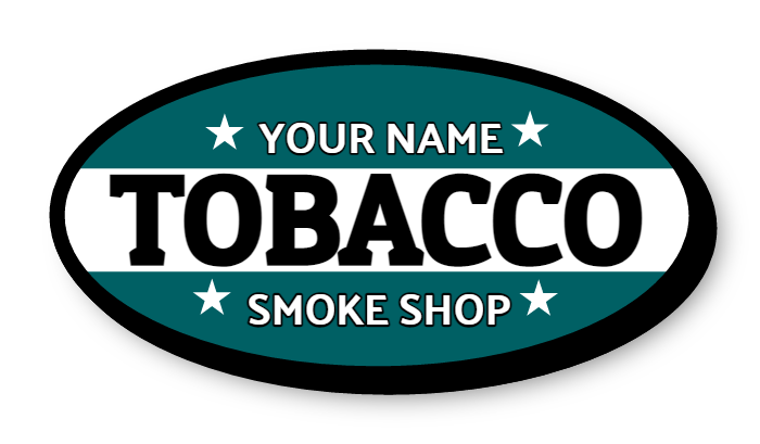 Tobacco Single Face Lit Shaped Cabinet Sign