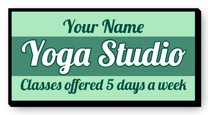 Yoga Studio Single Face Lit Cabinet Sign