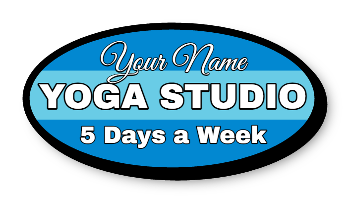 Yoga Studio Single Face Lit Shaped Cabinet Sign