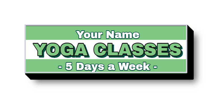 Yoga Classes Lit Decor Sign