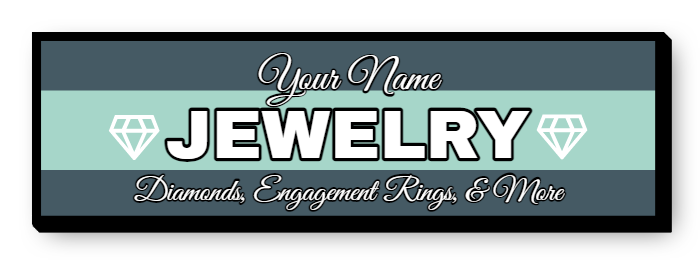 Jewelry Single Sided Cabinet Sign