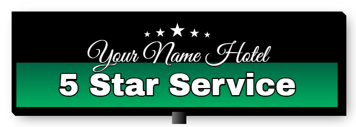5 Star Service Hotel Double Sided Lit Cabinet Sign