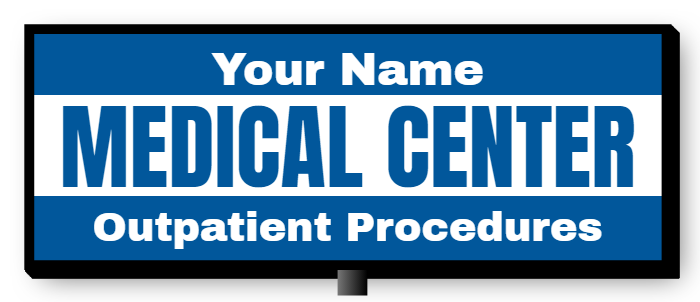 Medical Center Double Faced Lit Cabinet Sign