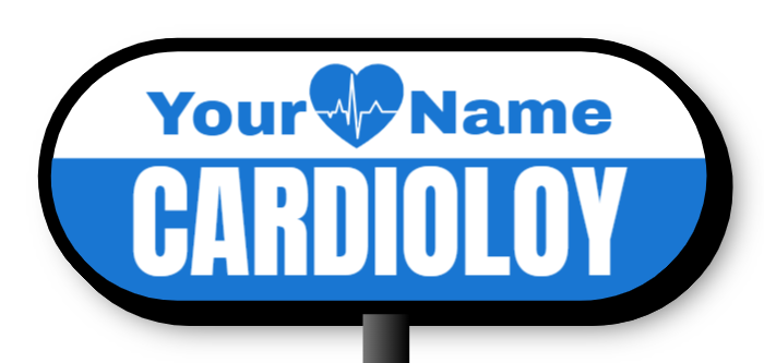 Cardiology Double Faced Lit Shaped Cabinet Sign