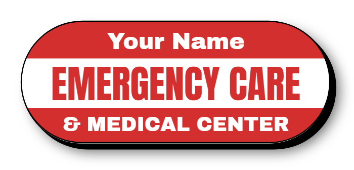 Emergency Care Lit Shape Sign