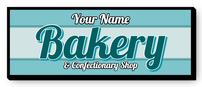 Bakery Single Face Lit Cabinet Sign