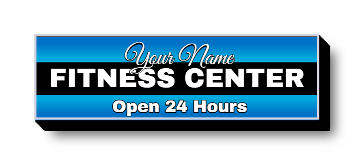 Fitness Center Lit Decor Sign