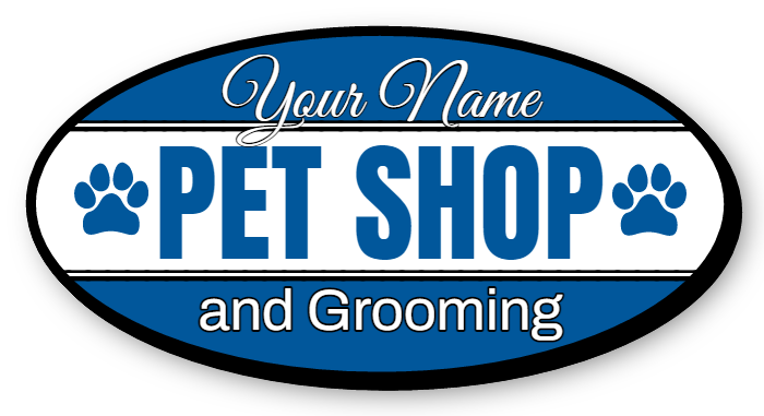 Pet Shop Single Face Lit Shaped Cabinet Sign