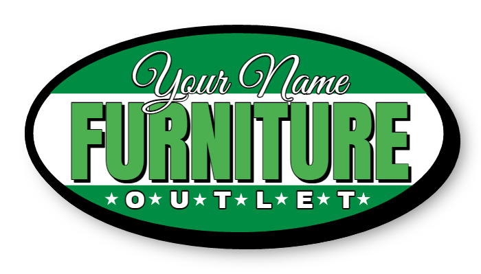 Furniture Outlet Single Sided Lit Shaped Cabinet Sign