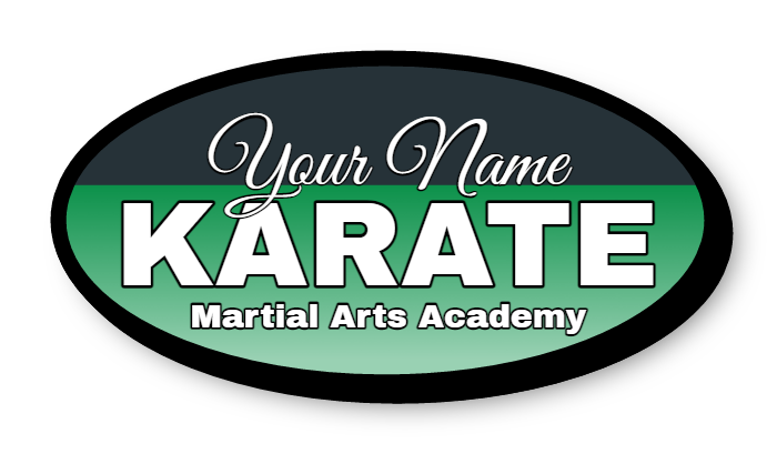 Karate Single Face Lit Shape Cabinet Sign