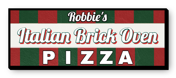 Italian Brick Oven Pizza Single Face Lit Cabinet Sign