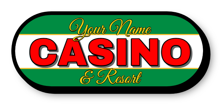 Casino Single Face Lit Shaped Cabinet Sign