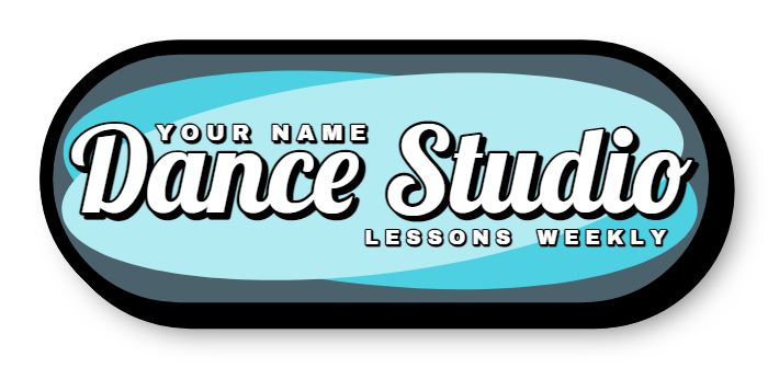 Dance Studio Single Face Lit Shaped Cabinet Sign