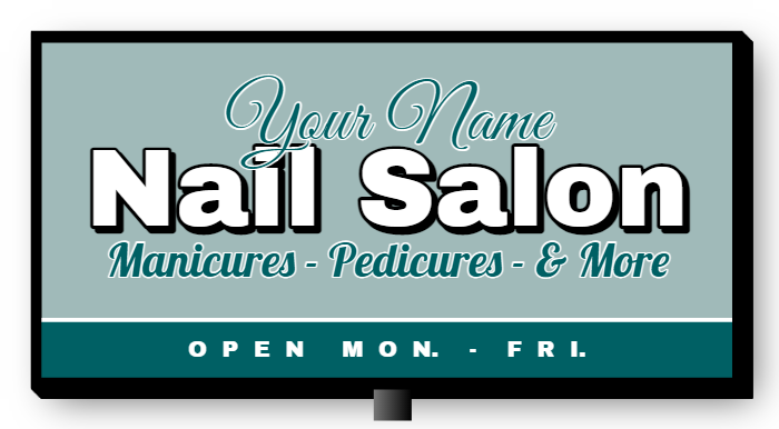 Nail Salon Double Faced Lit Cabinet Sign
