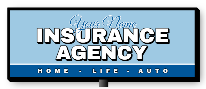 Insurance Agency Double Faced Lit Cabinet Sign