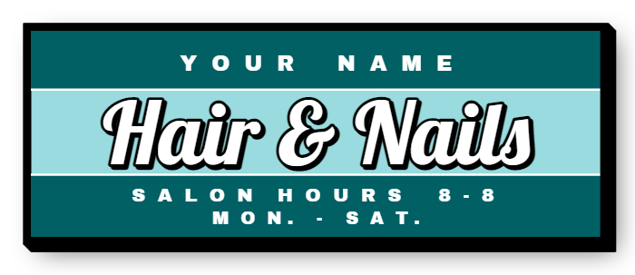 Hair and Nails Single Face Lit Cabinet Sign