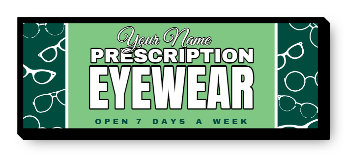 Prescription Eyewear Single Face Lit Cabinet Sign