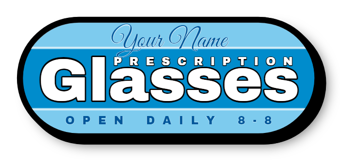 Prescription Glasses Single Face Lit Shaped Cabinet Sign