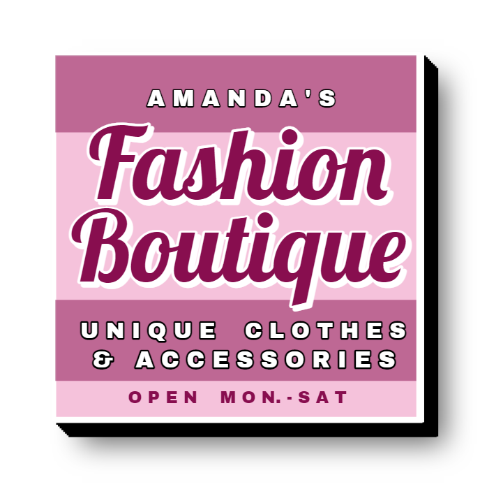 Fashion Boutique Lit Decor Sign