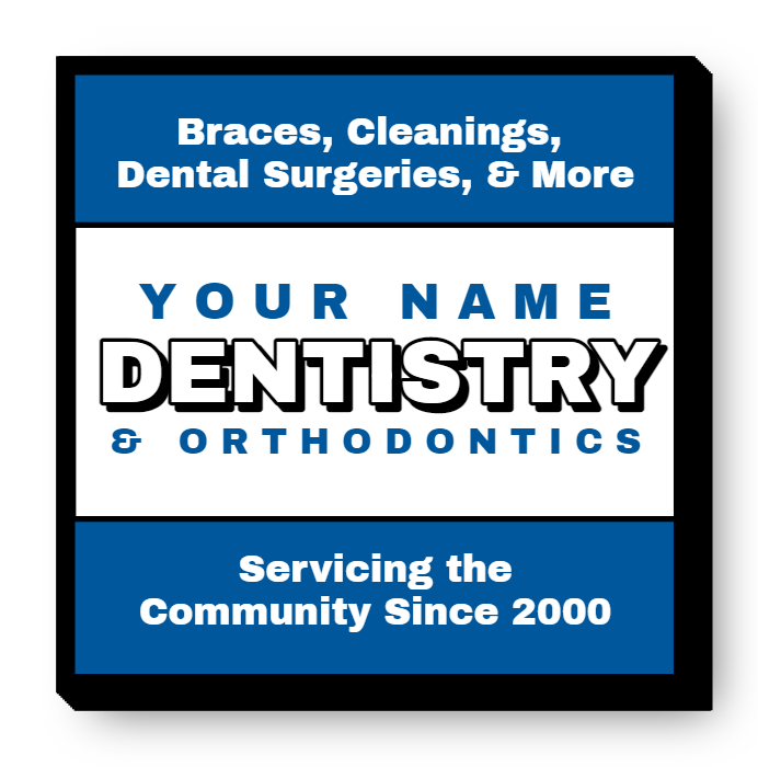 Dentistry Single Face Lit Cabinet Sign