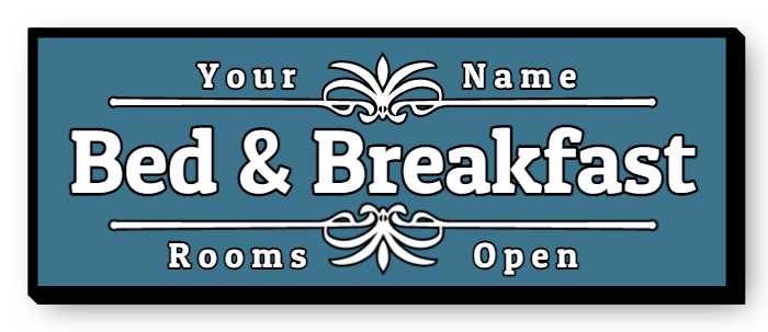 Bed & Breakfast Single Face Lit Cabinet Sign