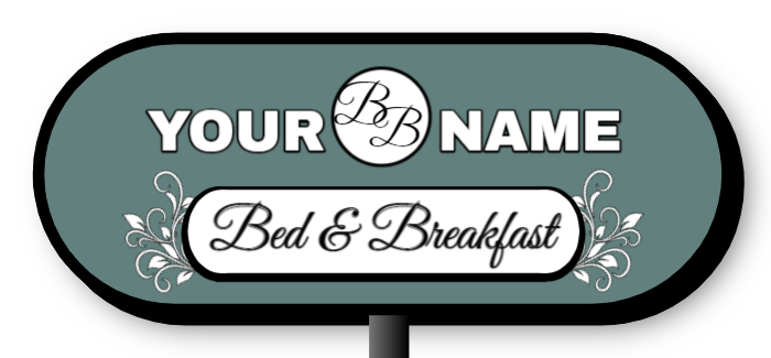 Bed & Breakfast Double Faced Lit Shaped Cabinet Sign