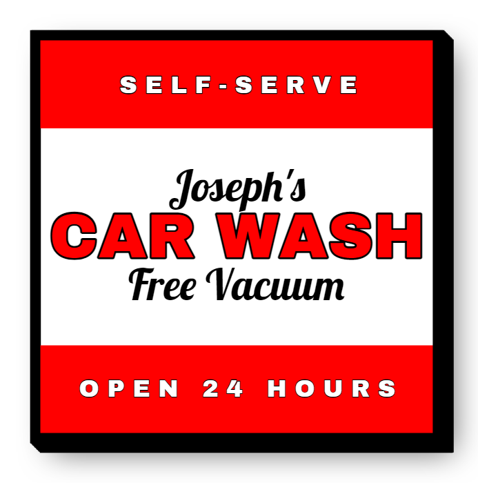 Car Wash Single Face Lit Cabinet Sign