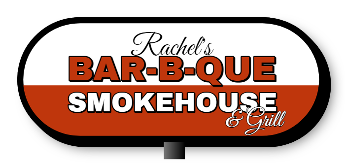 Rachel's Bar-B-Que Smokehouse Double Faced Lit Shape Cabinet Sign