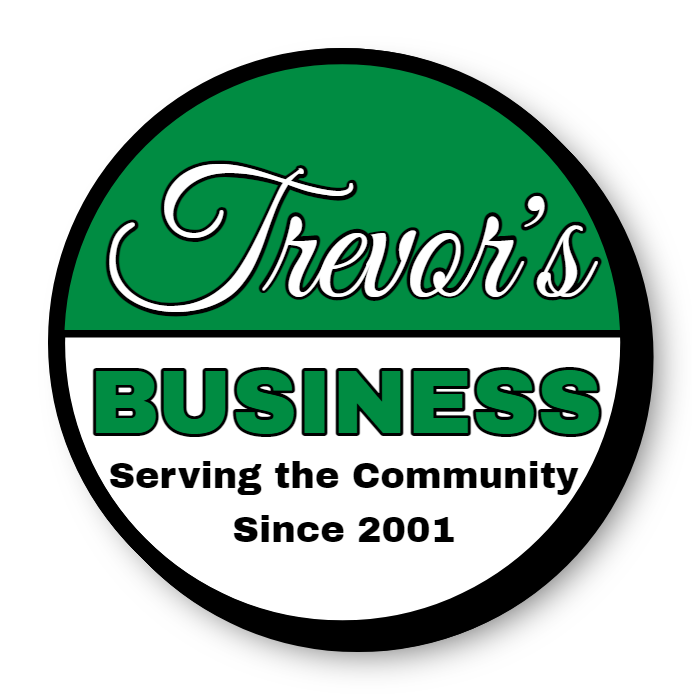 Trevor's Business Single Face Lit Shaped Cabinet Sign