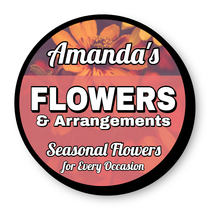 Amanda's Flowers & Arrangements Single Face Lit Shaped Cabinet Sign