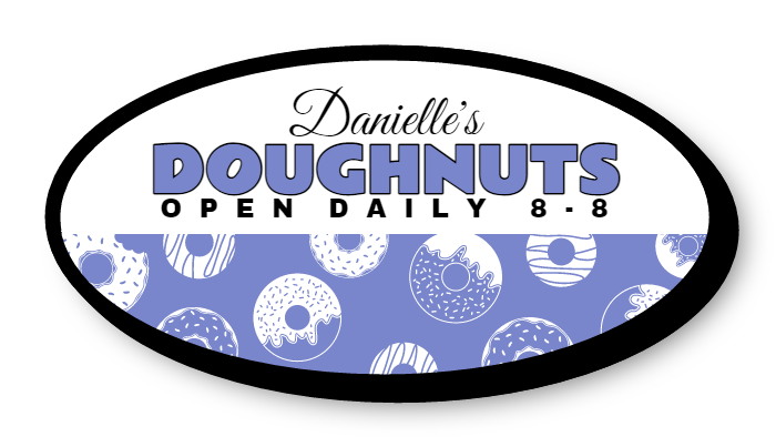 Doughnuts Single Face Lit Shape Cabinet Sign