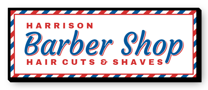 Harrison Barber Shop Single Face Lit Cabinet Sign