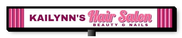 Kailynn's Hair Salon Double Faced Lit Cabinet Sign