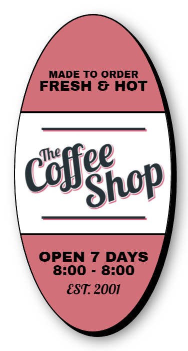 The Coffee Shop Lit Shape Sign