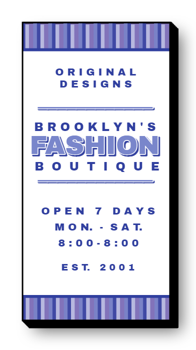 Brooklyn's Fashion Boutique Lit Shape Sign
