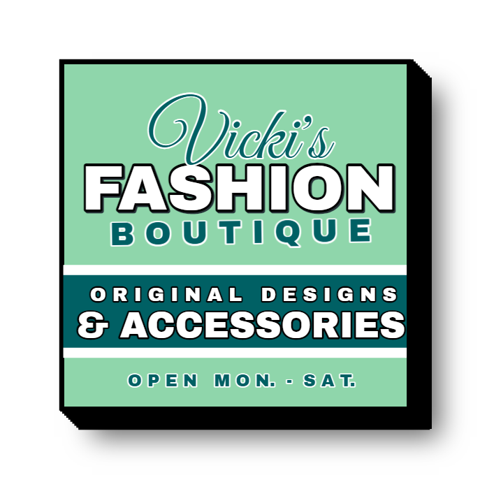 Vicki's Fashion Boutique Lit Decor Sign