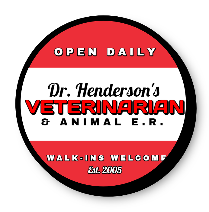 Veterinarian Single Face Lit Shaped Cabinet Sign