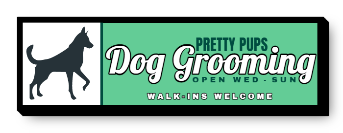 Dog Grooming Single Face Lit Cabinet Sign