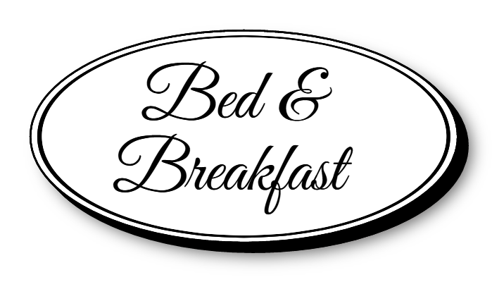 Self Contained Bed and Breakfast Oval Sign lit with LEDs