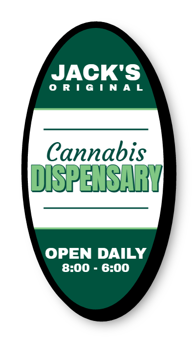 Dispensary Single Face Lit Shaped Cabinet Sign